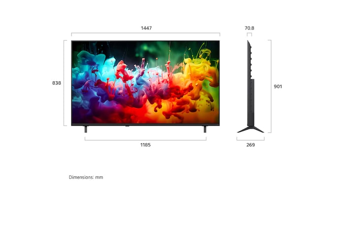 65 inch LG QNED AI QNED72 Mini LED 4K Smart TV 2026